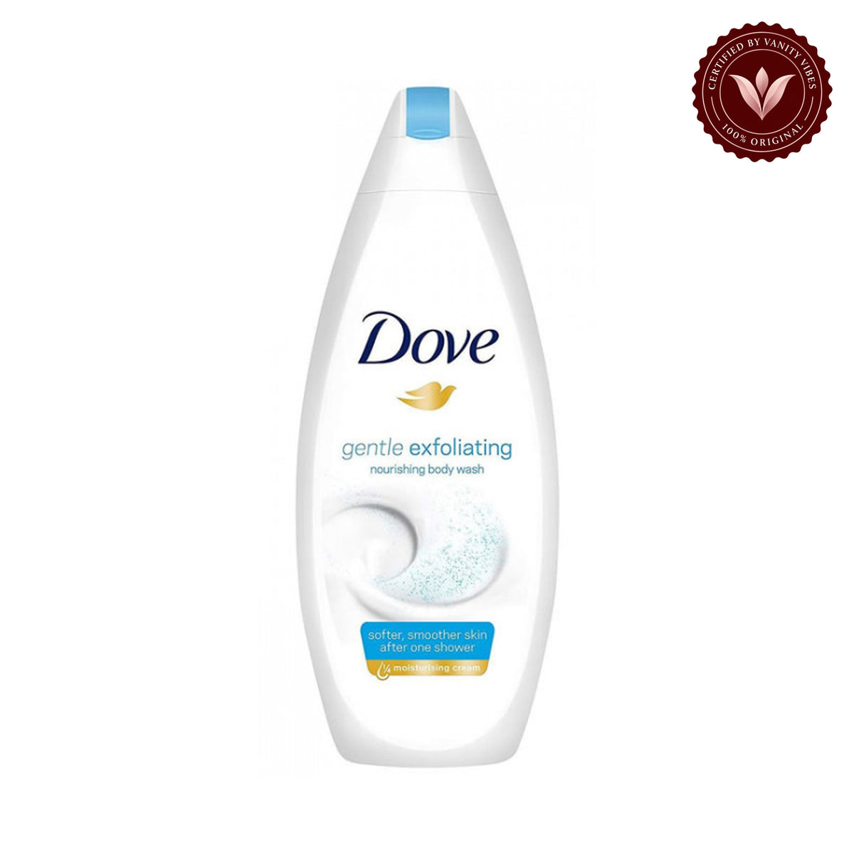 Dove Gentle Exfoliating Body Wash 500ml - Triple Moisture Serum with Gentle Exfoliators for Soft, Smooth & Glowing Skin — alternate view, white background
