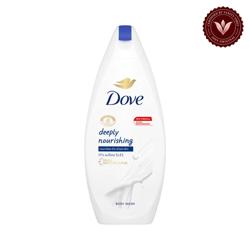Dove Deeply Nourishing Body Wash 500ml - Triple Moisture Serum for Dry Skin, Soft, Smooth & Hydrated Skin Care — alternate view, white background