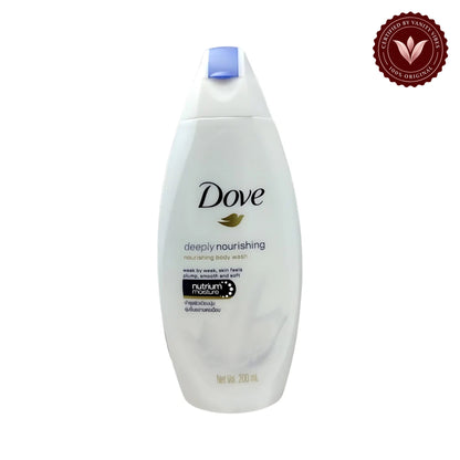 Dove Deeply Nourishing Body Wash 200ml Moisturizing Bath Gel for Dry Skin Daily Use — alternate view, white background