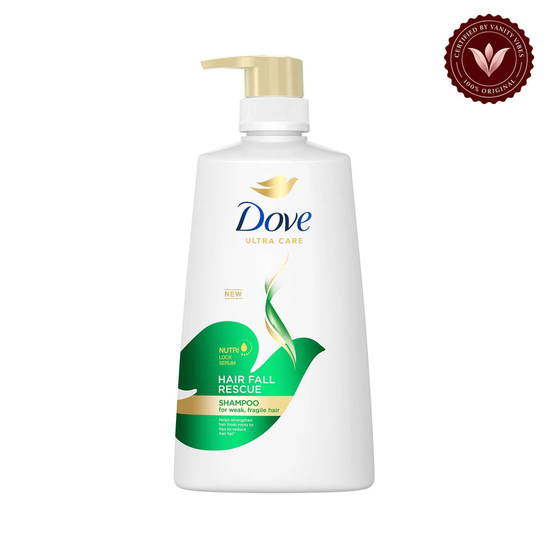 Dove Ultra Care Hair Fall Rescue Shampoo for Weak & Fragile Hair 680ml - Strengthening Hair Care Shampoo for Reduced Hair Fall, Nourishment, Breakage Control & Healthy Strong Hair Growth — alternate view, white background