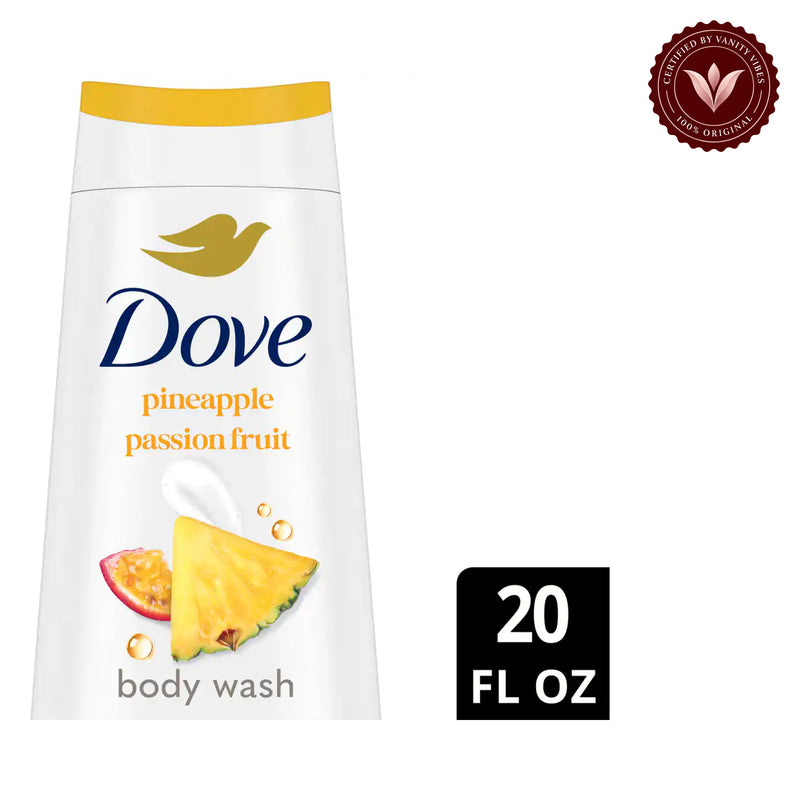 Dove Pineapple & Passion Fruit Body Wash 20 fl oz-591ml — alternate view, white background