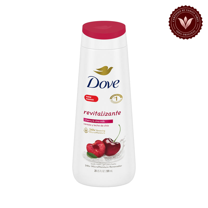 Dove Body Wash With Chia Milk and Cherry 20 fl oz-591ml — alternate view, white background