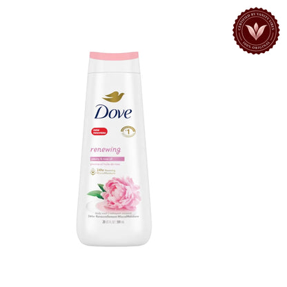 Dove Renewing Peony & Rose Oil Body Wash — alternate view, white background