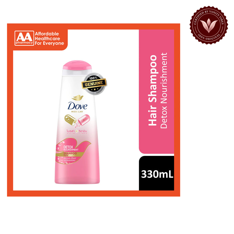 Dove Detox Nourishment Shampoo-330ml — front view, white background