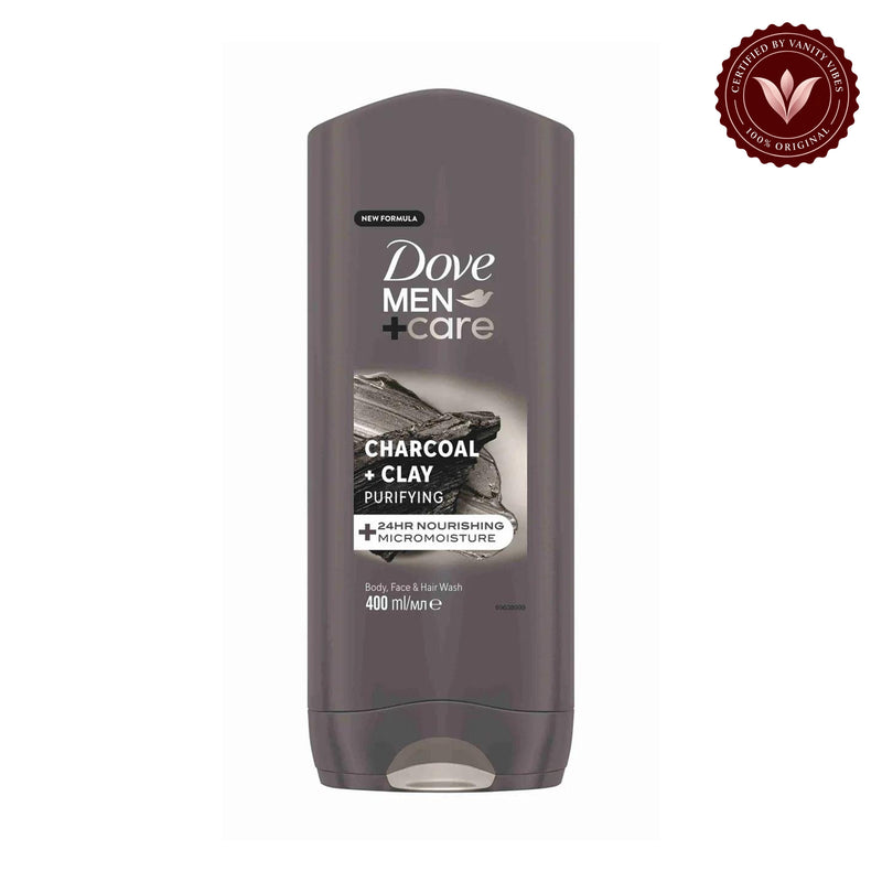 Dove Men+Care 3 in 1 Wash for Body, Face and Hair Charcoal & Clay - 400 ml — alternate product image