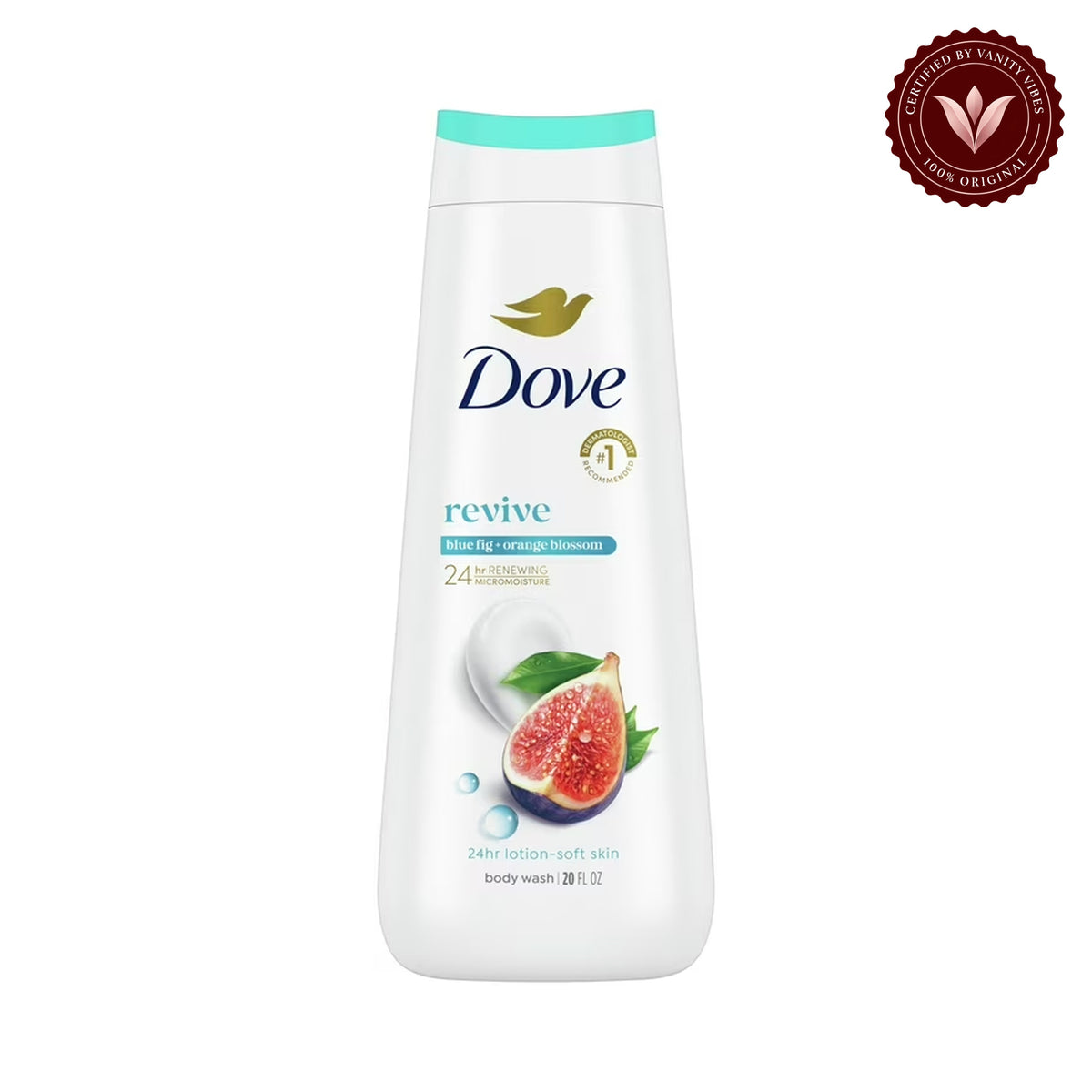 Dove Revive Body Wash With Blue Fig and Orange Blossom 20 fl oz-591ml — alternate view, white background