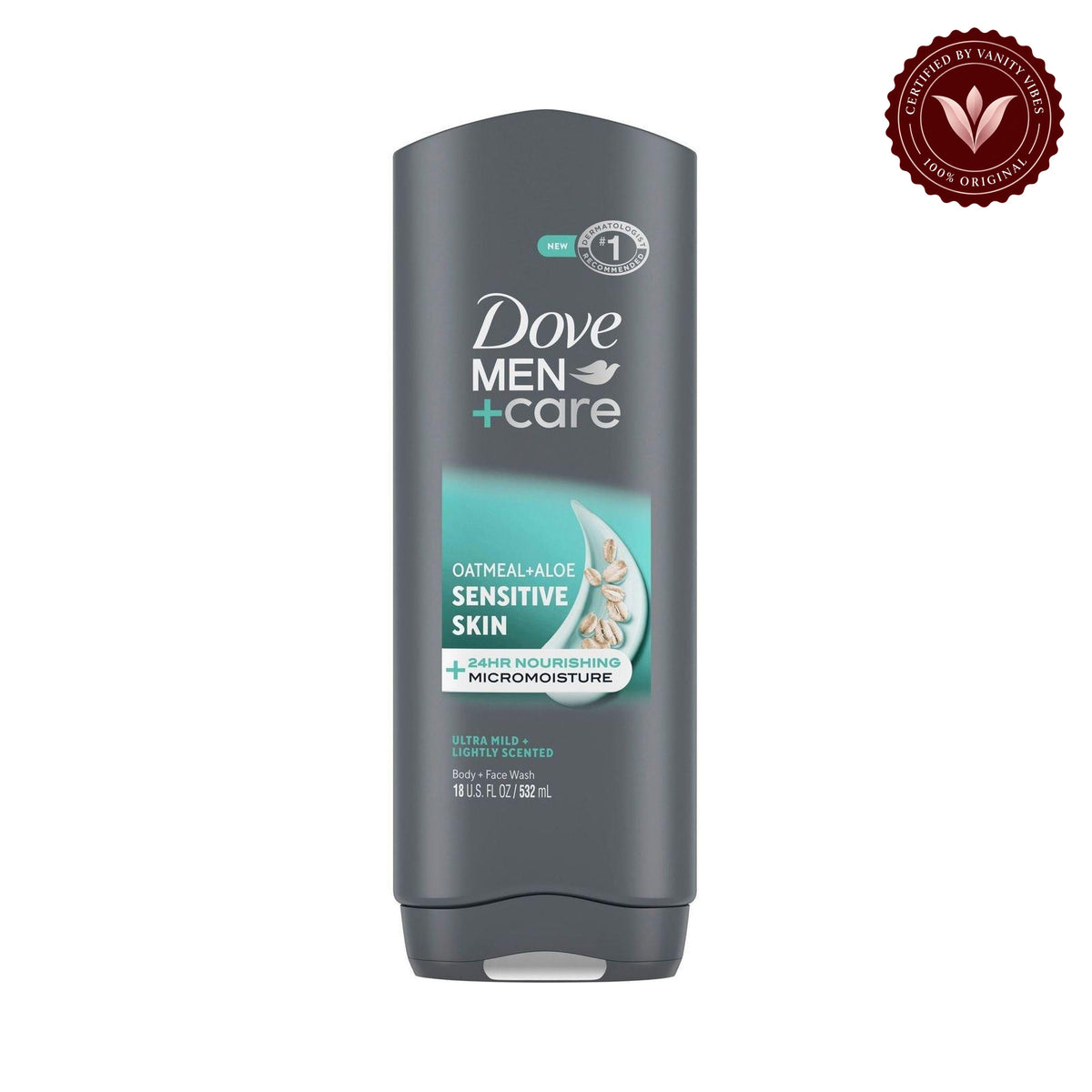 Dove - Men + Care Body & Face Wash Usa Sensitive Skin Oatmeal & Aloe 13.5Oz/400ml — alternate product image
