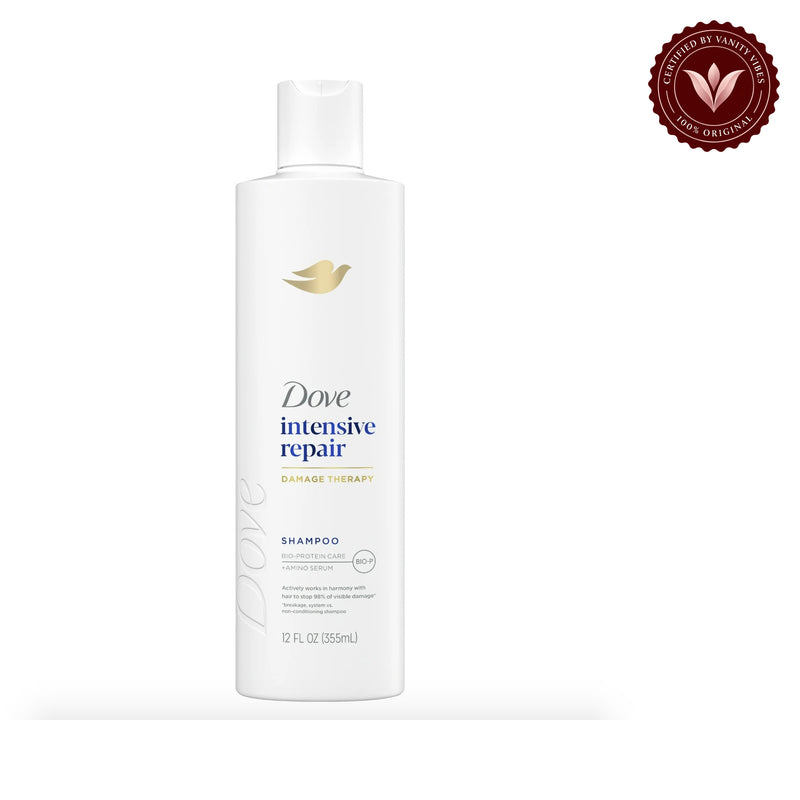 Dove Damage Therapy Intensive Repair Shampoo 355ml (12 oz) - Bio-Protein Care Technology & Amino Serum (USA) — alternate view, white background