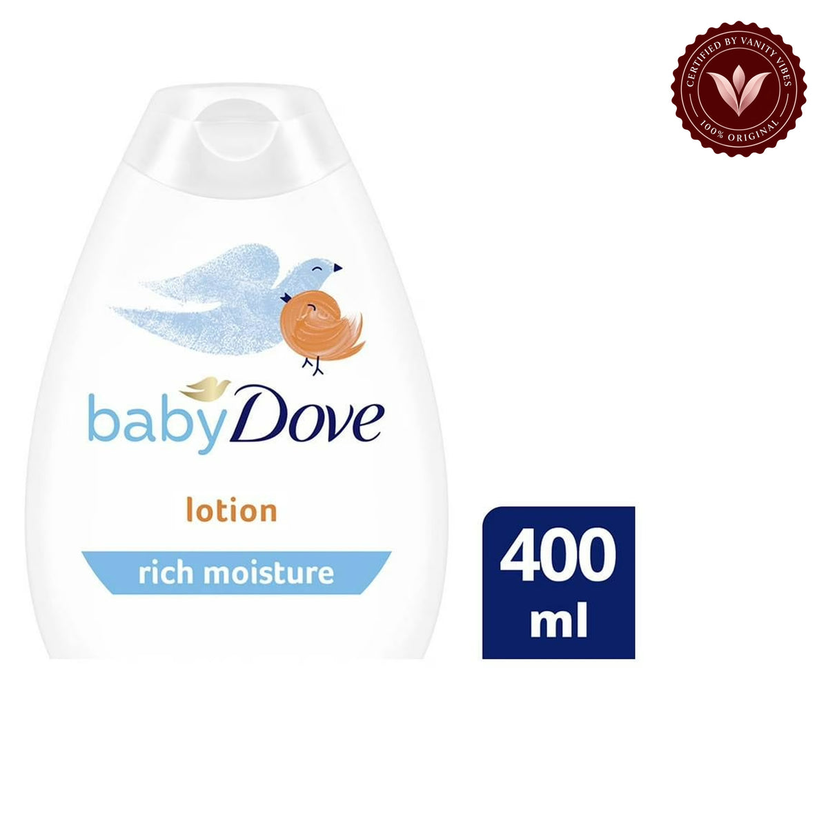 Dove Baby Dove Rich Moisture Body Lotion 400ml — alternate view, white background