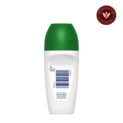 Dove Advanced Care Anti Perspirant Cucumber & Green Tea Roll On 50ml — alternate view, transparent background