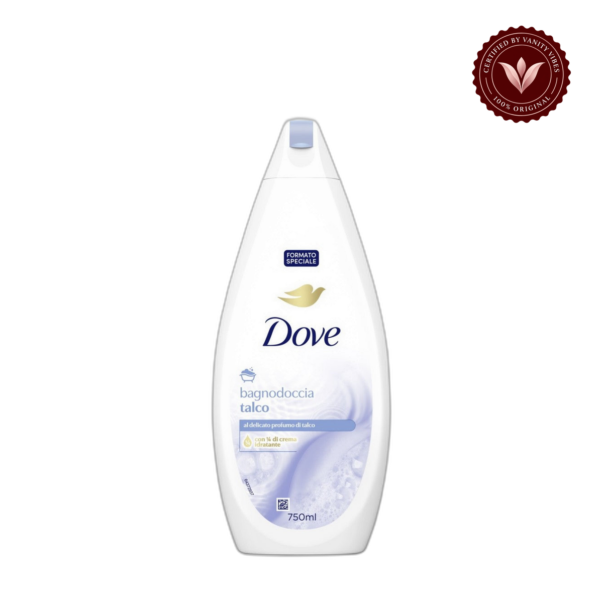 Dove Bagnodoccia Talco (Body Wash) 750ml — alternate view, transparent background