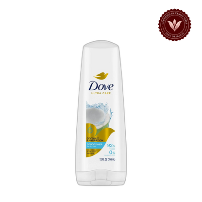 Dove Coconut & Hydration Conditioner - 355ml — front view, transparent background