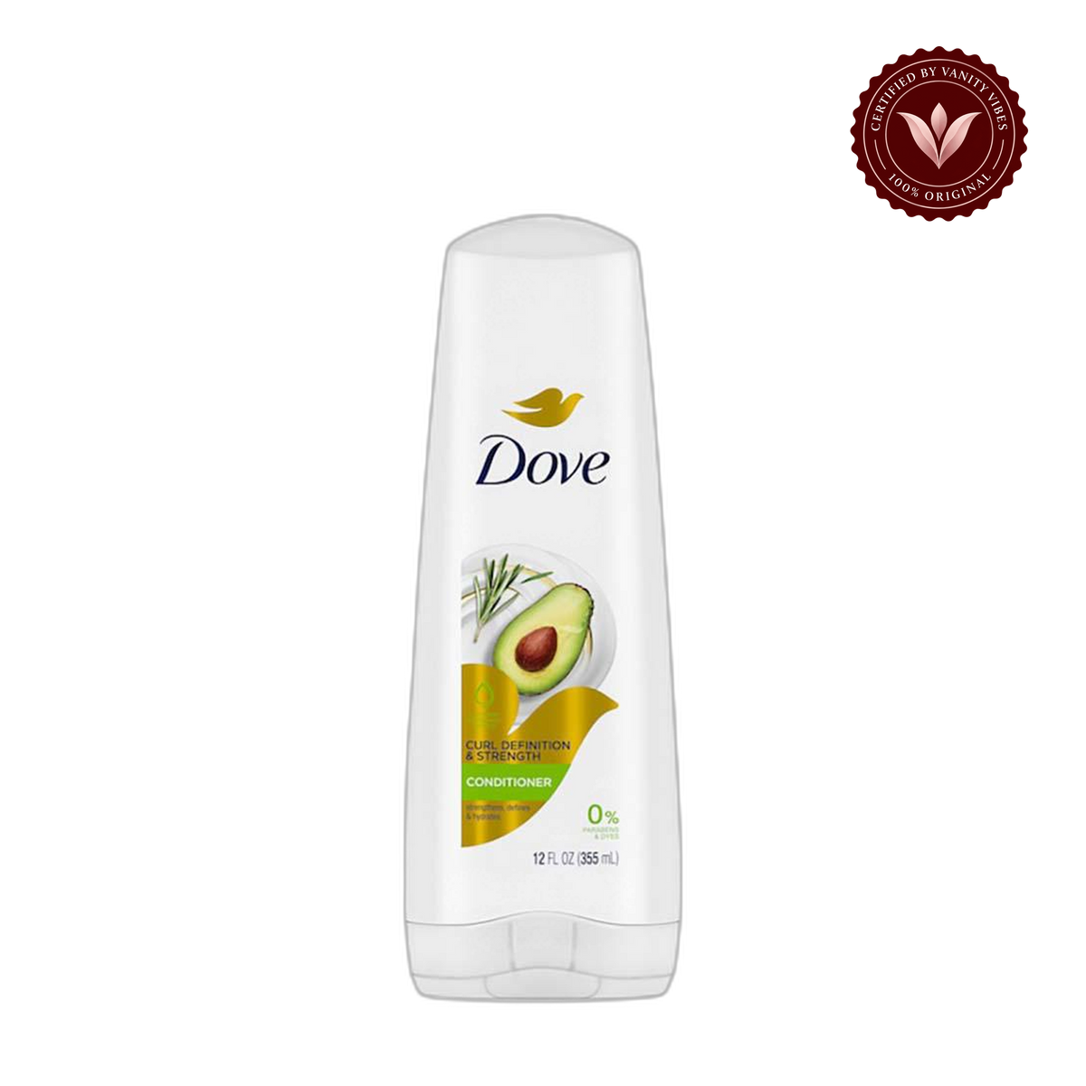 Dove Curl Definition & Strength Conditioner 355ml — alternate view, transparent background