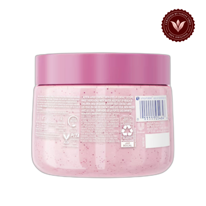Dove Exfoliating Body Scrub Himalayan Salt & Rose Oil 425g - Gommage Corps Body Polish for Smooth & Soft Skin — front view, transparent background