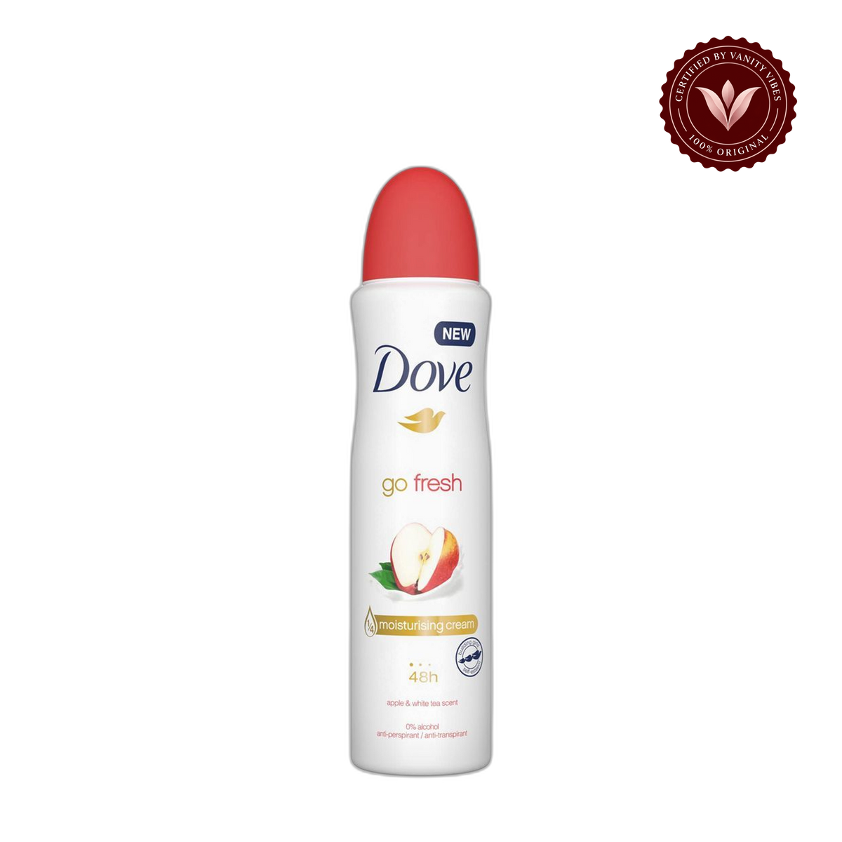 Dove Go Fresh Apple & White Tea Spray Deodorant 250ml — alternate view, transparent background