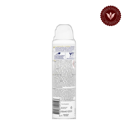 Dove Invisible Dry Violet & White Freesia Scent Anti-Perspirant Deodorant Spray, for Women- Vegan- 150ml — alternate view, transparent background