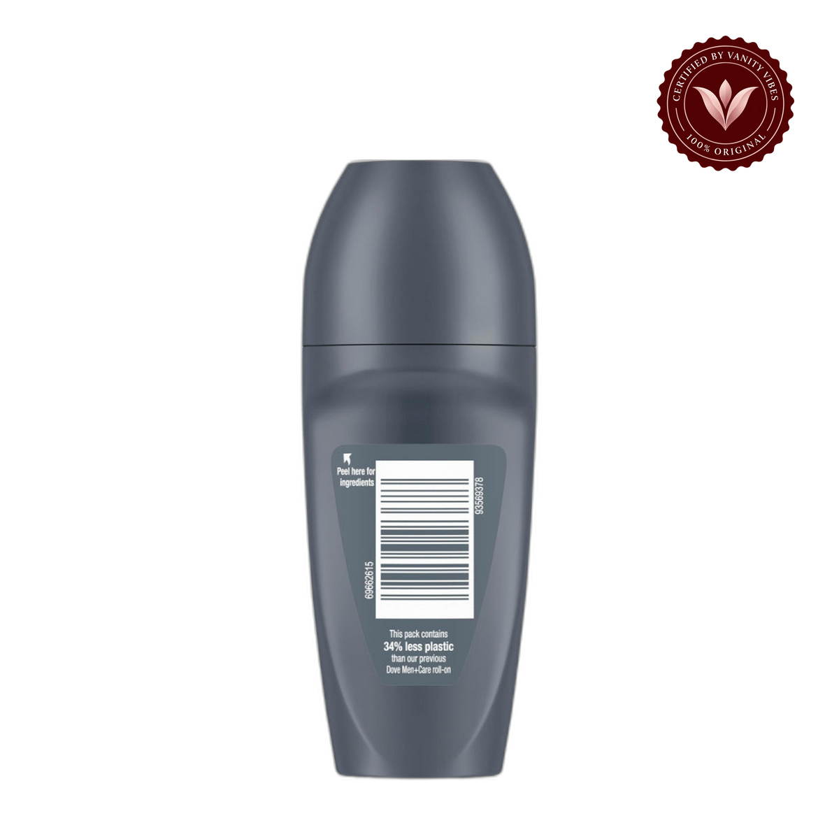 Dove Men+Care Invisible Dry Anti white marks & Anti yellow stains 48H protection Antiperspirant Deodorant roll on 50ml — front view, transparent background