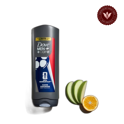 Dove Men+Care Limited Edition FIFA Body Wash for Men Game Changer For Hydrated & Repaired Skin, 13 fl oz 400 ml — alternate view, transparent background