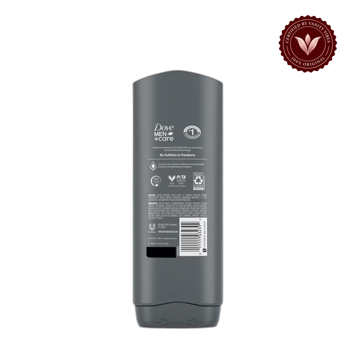Dove Men+Care Recharge Nourishing 3-in-1 Body Face wash & Hair Wash for Men All Skin 532-ml — front view, transparent background