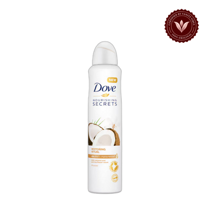 Dove Nourishing Secrets Coconut & Jasmine 48H Deodorant Spray 250ml — alternate view, transparent background