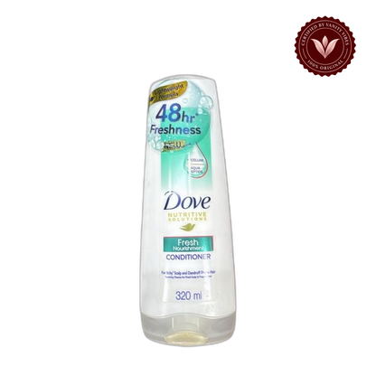 Dove Nutritive Solutions 48hr Freshness Fresh Nourishment Conditioner 320ml — front view, transparent background