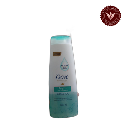 Dove Nutritive Solutions 48hr Freshness Fresh Nourishment Shampoo 340ml — alternate view, transparent background