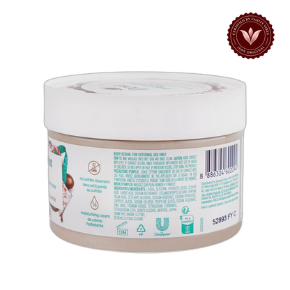 Dove Peppermint Bark Body Scrub Limited Edition 298g - Deep Exfoliating Body Scrub for Smooth Soft Skin, Dead Skin Removal, Nourishing Moisture Care & Refreshing Peppermint Fragrance — alternate view, transparent background