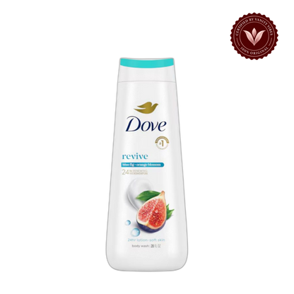 Dove Revive Body Wash With Blue Fig and Orange Blossom 20 fl oz-591ml — front view, transparent background