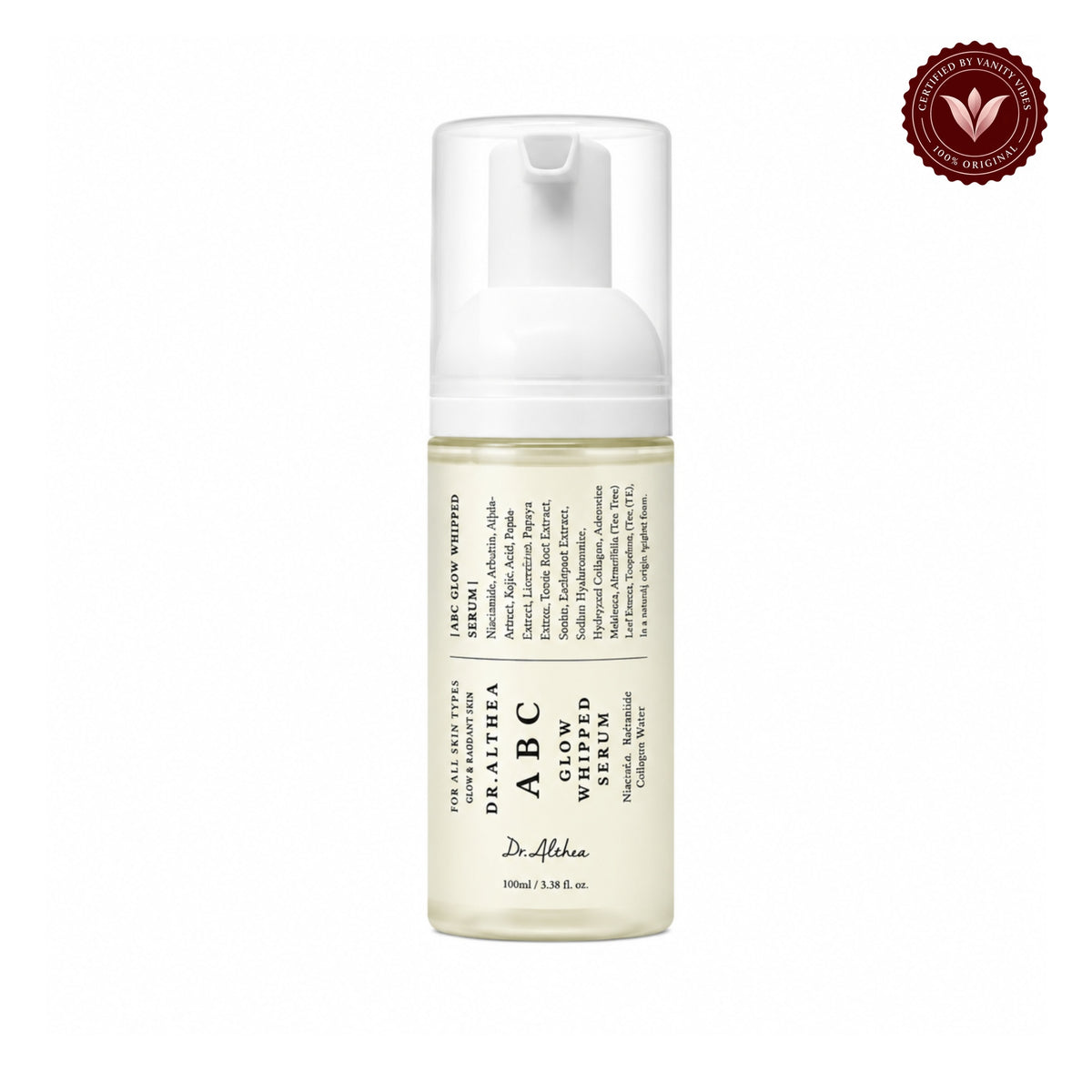 Dr. Althea ABC Glow Whipped Serum 100ml product front image on white