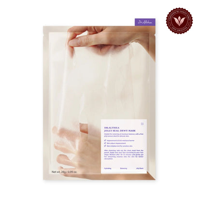 Single Dr. Althea Jelly Seal Dewy Mask 28g packet on white with Vanity Vibes seal