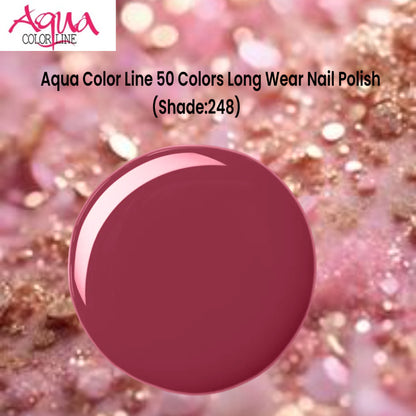 Aqua Color Line 50 Colors Long Wear Nail Polish (Shade:248)