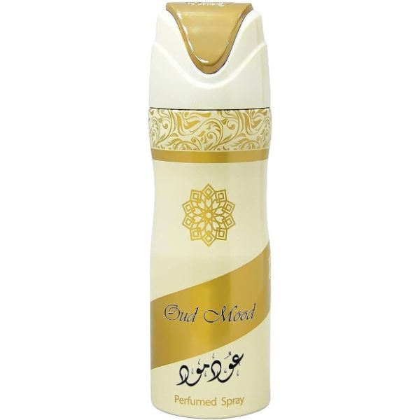 Lattafa Oud Mood Perfumed Deodorant Spray 200ml – Long Lasting Rich Oud Fragrance & All-Day Freshness