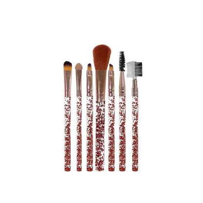 Glamorous Face 7 in 1 Brush Set (RED)