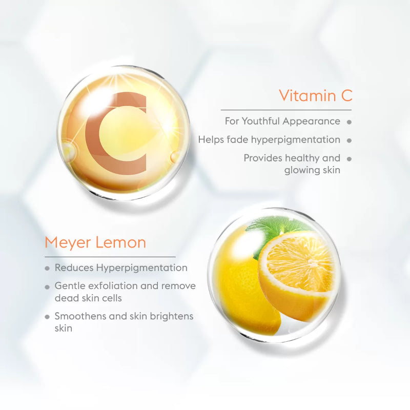 VLCC Bright Glow Serum Face Wash with Vitamin C Serum & Meyer Lemon 150ml