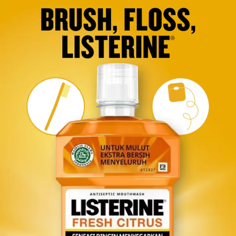 Listerine Fresh Citrus Mouthwash 250 ml Fresh Breath & Oral Care Protection