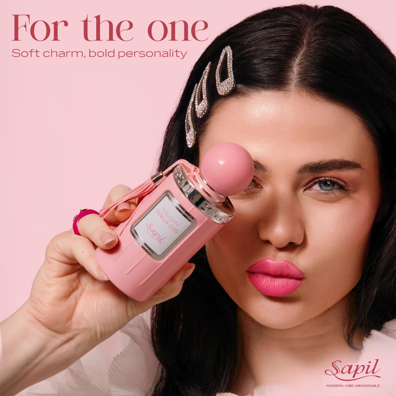 Sapil Naughty Vanilla Oud Eau de Parfum for Men & Women 100ml - Long Lasting Sweet Vanilla Oud Fragrance Perfume with Warm Or