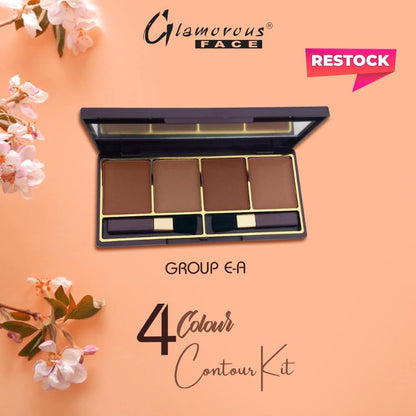 Glamorous Face 4 Color Contour & Bronzer Pallete (GROUP E A)