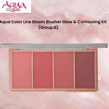 Aqua Color Line Bloom Blusher Glow & Contouring Kit (Group:B)