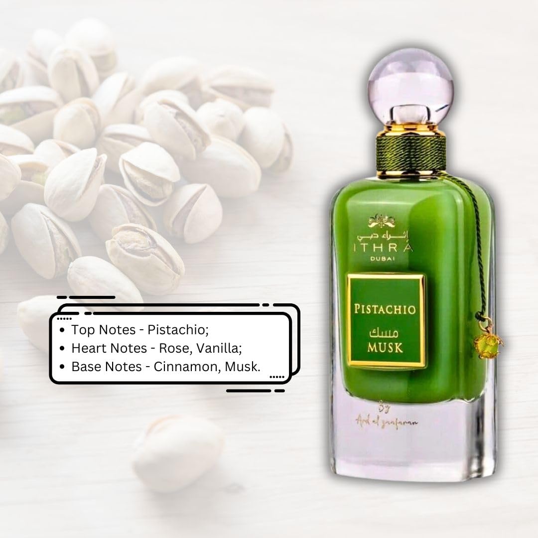 Ithra Dubai Pistachio Musk by Ard Al Zaafaran EDP 100ml for Men & Women
