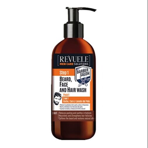 Revuele Men Care Solutions 3 In 1 Beard Face And Hair Wash 300ml
