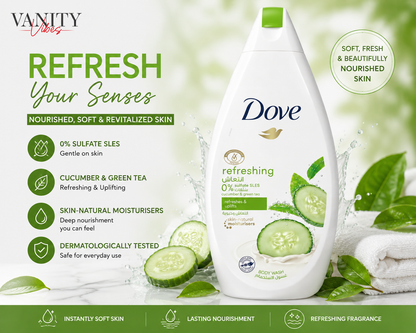 Dove Go Fresh Refreshing Cucumber & Green Tea Scent Body Wash 500-ml