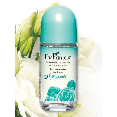 Enchanteur Gorgeous Roll-On Deodorant 50ml - Long Lasting Floral Fragrance Anti-Perspirant for Women Freshness & Odor Protect