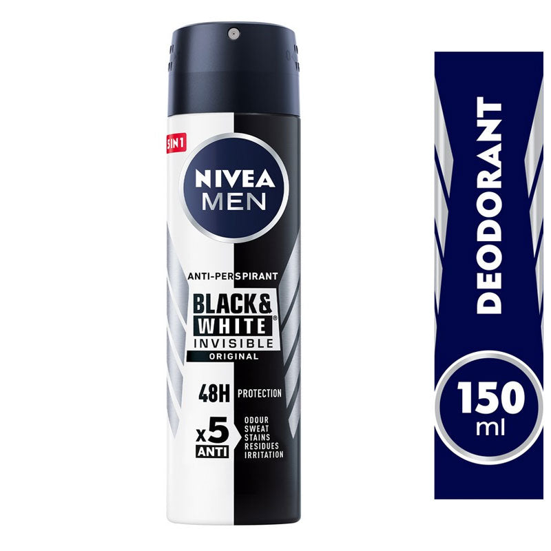 Nivea Men Black & White Invisible Original Body Spray 150ml