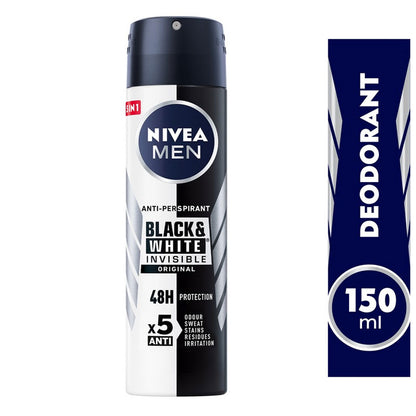 Nivea Men Black & White Invisible Original Body Spray 150ml