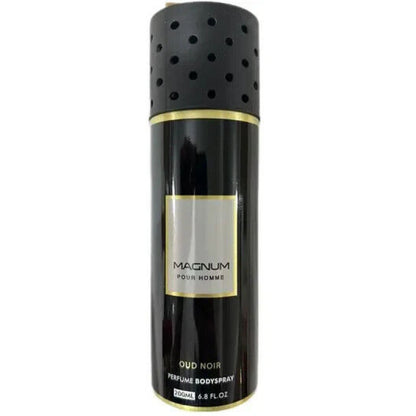 Armaf Magnum Pour Homme Oud Noir Perfume Body Spray 200ml Masculine Oud & Bold Fragrance