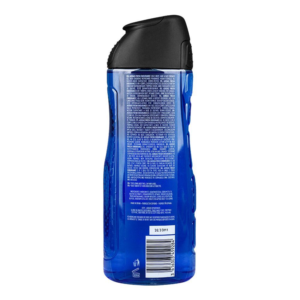Adidas Fresh Endurance 3-in-1 Body, Hair & Face Wash Shower Gel 400ml