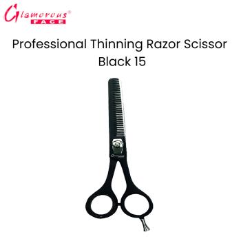 Glamorous Face Professional Thinning Razor Scissor Black 15
