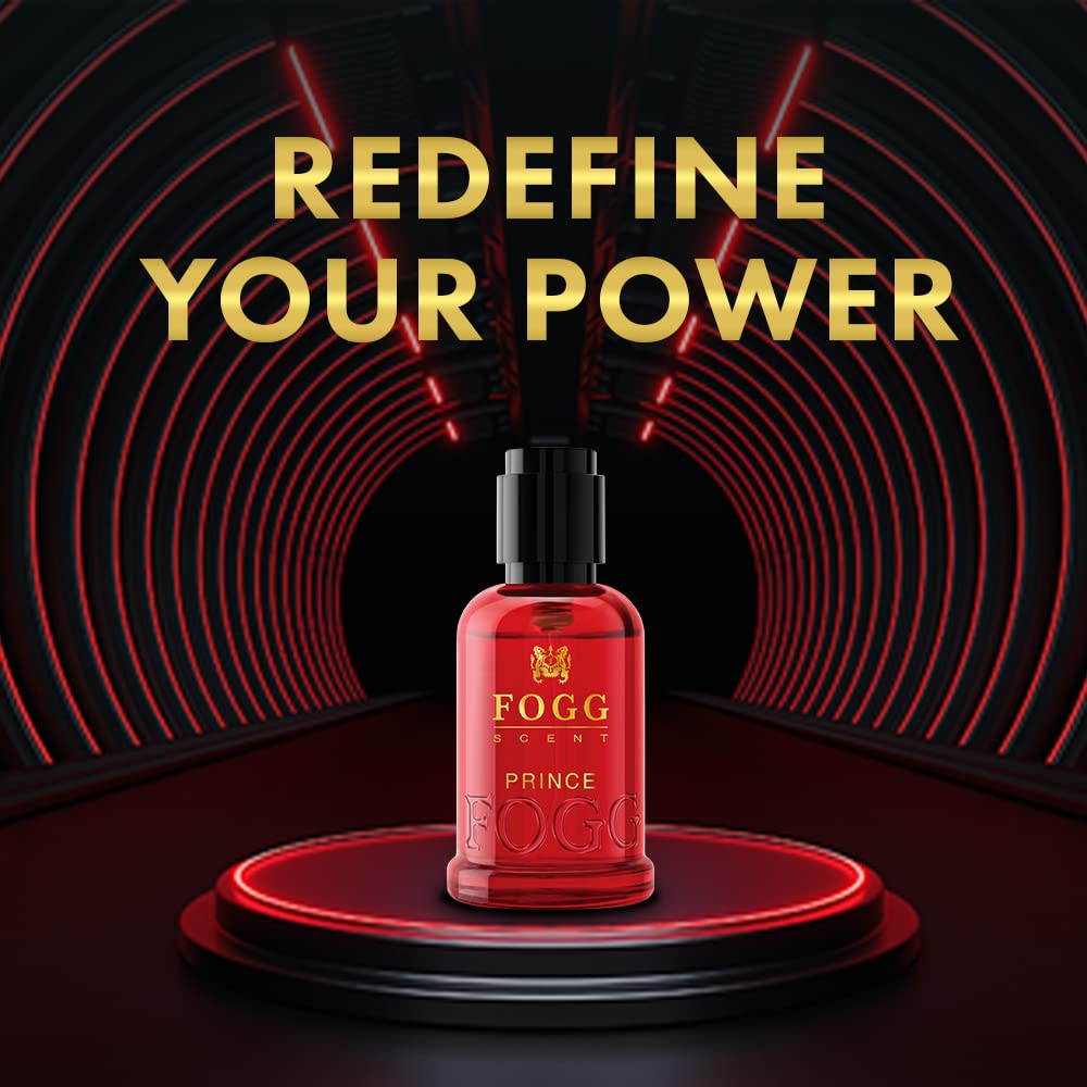 Fogg Scent Prince Perfume Eau de Parfum 30ml - Long Lasting Fresh Fragrance Spray for Men, Compact Travel Size