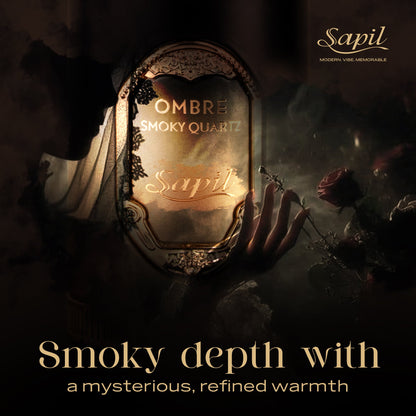 Sapil Ombre Smoky Quartz Eau de Parfum for Men & Women 100ml - Long Lasting Smoky Woody Fragrance Perfume with Warm Amber Not