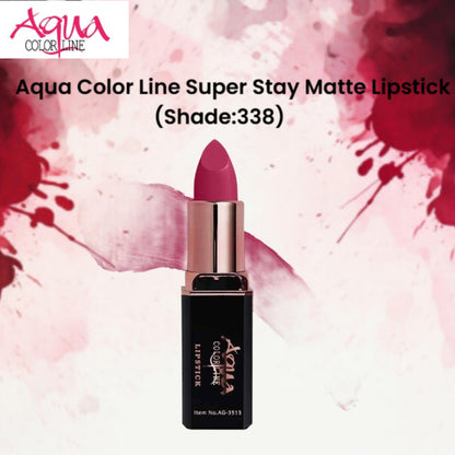 Aqua Color Line Super Stay Matte Lipstick (Shade:338)